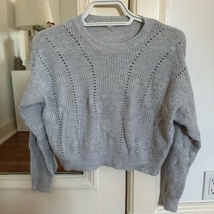 grey garage sweater